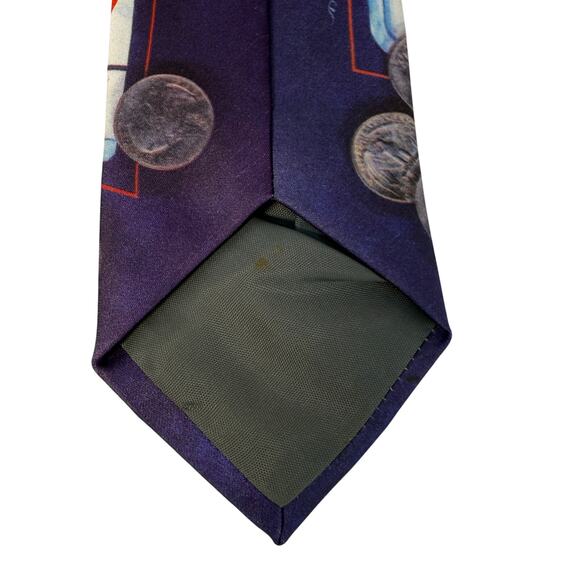 Vintage 1994 Ralph Marlin Gambling Casino Cards Slots‎ Poker Dice Vegas Neck Tie - Picture 8 of 8